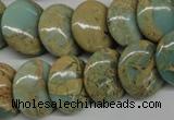 CNS175 15.5 inches 18mm flat round natural serpentine jasper beads