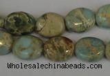 CNS188 15.5 inches 8*10mm oval natural serpentine jasper beads