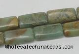 CNS19 16 inches 10*20mm rectangle natural serpentine jasper beads