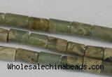 CNS206 15.5 inches 4*6mm tube natural serpentine jasper beads