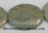 CNS246 15.5 inches 30*40mm oval natural serpentine jasper beads