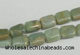 CNS254 15.5 inches 8*10mm rectangle natural serpentine jasper beads