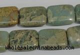 CNS256 15.5 inches 15*20mm rectangle natural serpentine jasper beads