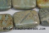 CNS257 15.5 inches 22*30mm rectangle natural serpentine jasper beads