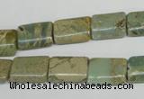 CNS260 15.5 inches 10*14mm flat tube natural serpentine jasper beads