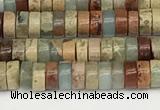 CNS318 15.5 inches 2.5*4mm heishi serpentine jasper beads