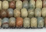 CNS324 15.5 inches 4*6mm rondelle serpentine jasper beads