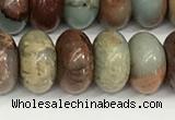 CNS326 15.5 inches 6*10mm rondelle serpentine jasper beads