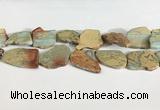 CNS359 25*35mm - 35*45mm freefrom serpentine jasper slab beads