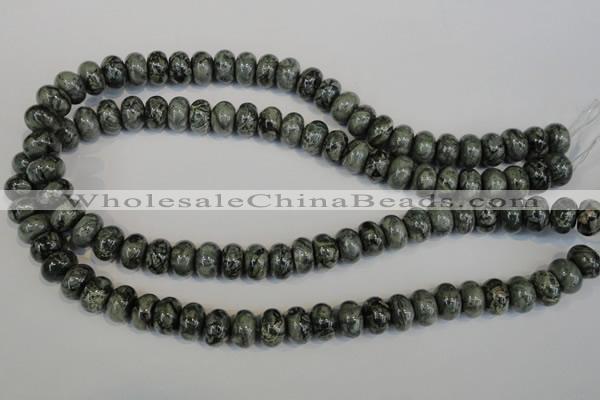 CNS414 15.5 inches 8*12mm rondelle natural serpentine jasper beads