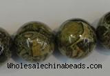 CNS508 15.5 inches 20mm round natural serpentine jasper beads