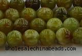 CNS602 15.5 inches 8mm round green dragon serpentine jasper beads