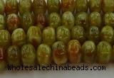 CNS611 15.5 inches 5*8mm rondelle green dragon serpentine jasper beads