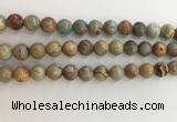 CNS703 15.5 inches 10mm round serpentine jasper beads wholesale