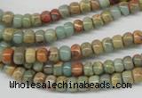 CNS71 15.5 inches 4*6mm rondelle natural serpentine jasper beads