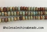 CNS715 15.5 inches 6*10mm rondelle serpentine jasper beads wholesale