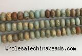 CNS716 15.5 inches 7*12mm rondelle serpentine jasper beads wholesale