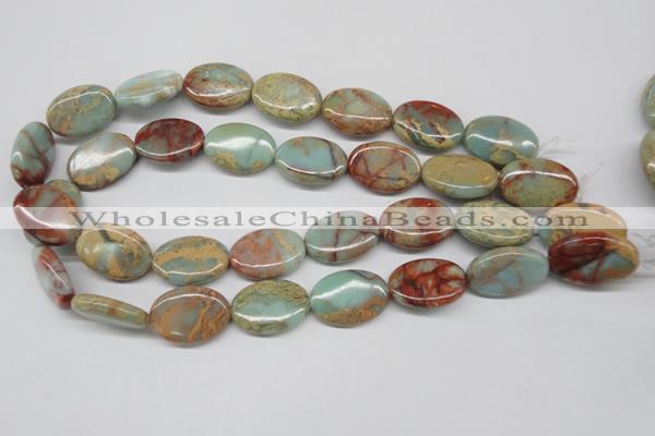 CNS94 15.5 inches 18*25mm oval natural serpentine jasper beads