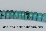 CNT10 16 inches 4*10mm rondelle natural turquoise beads wholesale