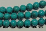 CNT147 15.5 inches 8mm round natural turquoise beads wholesale