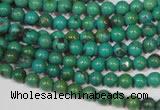 CNT204 15.5 inches 4.5mm round natural turquoise beads wholesale