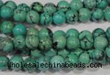 CNT206 15.5 inches 6mm round natural turquoise beads wholesale