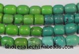 CNT210 15.5 inches 7*5mm – 7*9mm drum natural turquoise beads wholesale