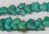 CNT232 15.5 inches 10*16mm animal natural turquoise beads wholesale