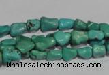 CNT236 15.5 inches 7*9mm bone natural turquoise beads wholesale