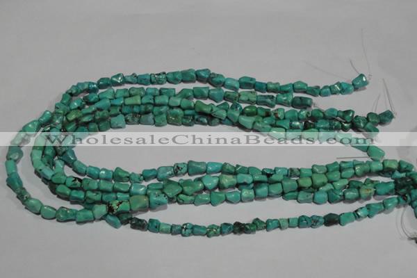 CNT236 15.5 inches 7*9mm bone natural turquoise beads wholesale