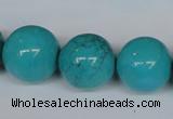 CNT25 16 inches 20mm round natural turquoise beads wholesale