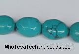 CNT34 16 inches 15*18mm nugget natural turquoise beads wholesale