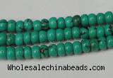 CNT362 15.5 inches 4*6mm rondelle turquoise beads wholesale