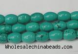 CNT368 15.5 inches 7*10mm rice turquoise beads wholesale