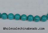 CNT38 16 inches 3mm round turquoise beads wholesale