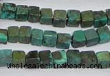 CNT400 15.5 inches 4*4mm cube turquoise beads wholesale