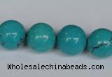 CNT45 16 inches 16mm round turquoise beads wholesale