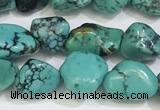 CNT519 15.5 inches 7*9mm - 8*10mm nuggets turquoise gemstone beads