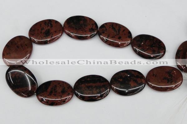 COB102 15.5 inches 30*40mm oval mahogany obsidian beads