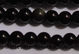 COB21 15.5 inches 4mm round black obsidian beads wholesale