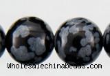 COB23 15 inches 8mm round snowflake obsidian gemstone beads wholesale