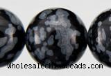 COB24 15 inches 10mm round snowflake obsidian gemstone beads wholesale