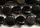 COB467 15.5 inches 10*10mm heart black obsidian beads wholesale