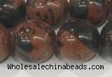 COB755 15.5 inches 14mm round mahogany obsidian beads wholesale