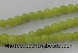 COJ102 15.5 inches 6mm round olive jade beads wholesale