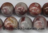 COJ207 15.5 inches 16mm round blood stone beads wholesale