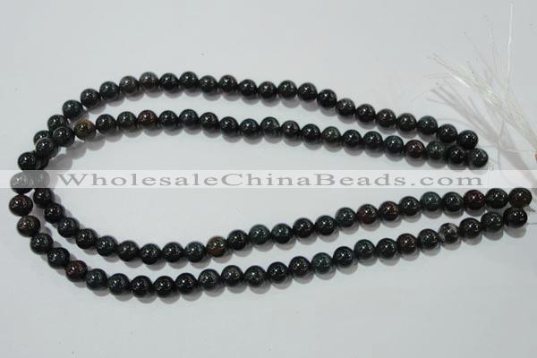 COJ302 15.5 inches 8mm round Indian bloodstone beads wholesale