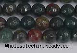 COJ311 15.5 inches 6mm faceted round Indian bloodstone beads