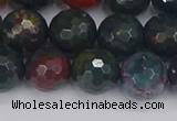 COJ313 15.5 inches 10mm faceted round Indian bloodstone beads