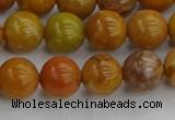 COJ602 15.5 inches 8mm round orpiment jasper beads wholesale